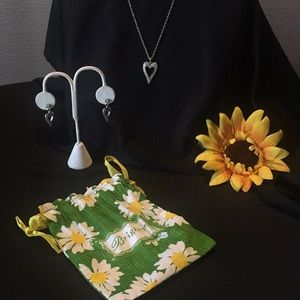 Brighton reversible pendant necklace-earrings set